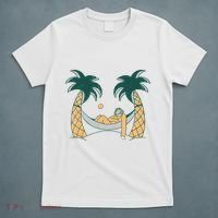 Lazy Sloth Vacation Palm Tree T-Shirt thumb 5