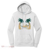 Lazy Sloth Vacation Palm Tree Women's Hoodie thumb 0