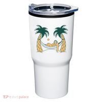 Lazy Sloth Vacation Palm Tree Tumbler thumb 0
