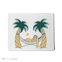 Lazy Sloth Vacation Palm Tree Mousepad thumb 0