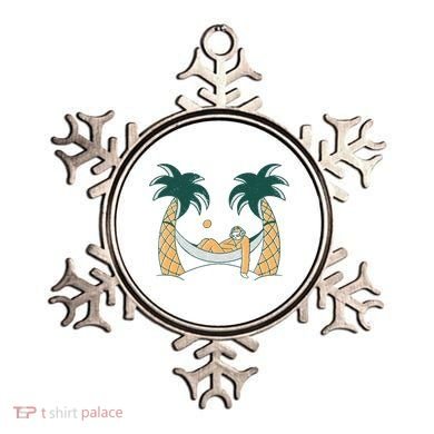 Lazy Sloth Vacation Palm Tree Ornament