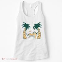 Lazy Sloth Vacation Palm Tree Women's Tank Top thumb 0