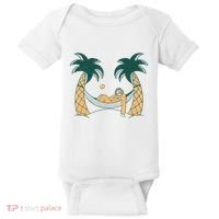 Lazy Sloth Vacation Palm Tree Baby Bodysuit thumb 0