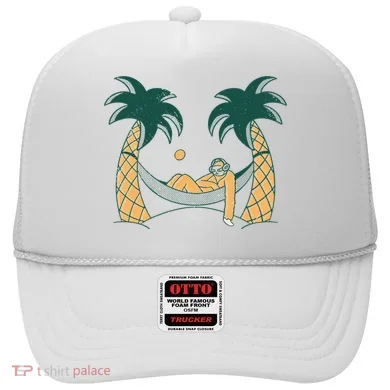 Lazy Sloth Vacation Palm Tree Hat