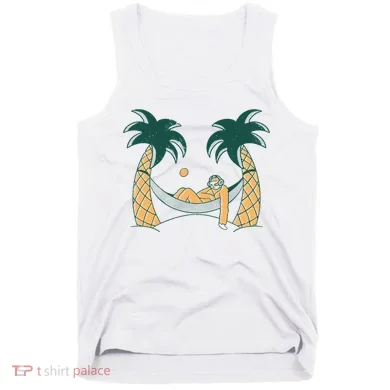 Lazy Sloth Vacation Palm Tree Tank Top