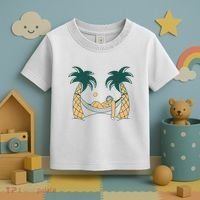 Lazy Sloth Vacation Palm Tree Toddler T-Shirt thumb 3