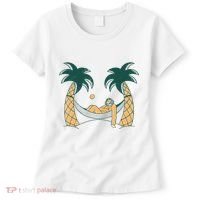 Lazy Sloth Vacation Palm Tree Women's T-Shirt thumb 0
