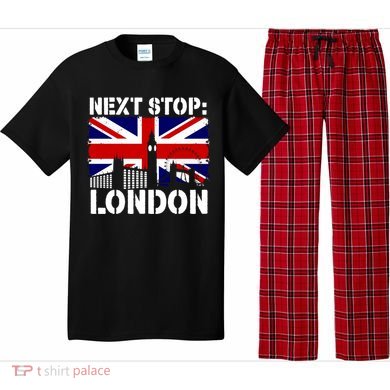London Summer Vacation Trip Next Stop Vacay Vibes European Funny Gift Pajama Set