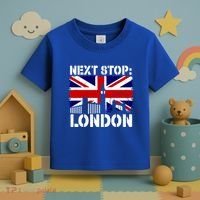 London Summer Vacation Trip Next Stop Vacay Vibes European Funny Gift Toddler T-Shirt thumb 3
