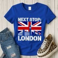 London Summer Vacation Trip Next Stop Vacay Vibes European Funny Gift Women's T-Shirt thumb 3