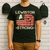 Lewiston Strong Vintage Usa Flag T-Shirt thumb 6