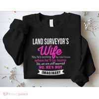 Land Surveyor's Wife Gift Funny Wedding Anniversary Sweatshirt thumb 2