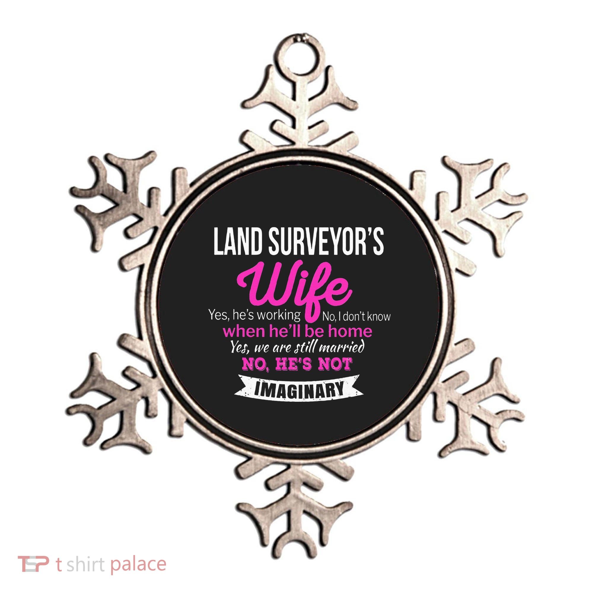 Land Surveyor's Wife Gift Funny Wedding Anniversary Ornament