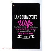 Land Surveyor's Wife Gift Funny Wedding Anniversary Golf Towel thumb 0