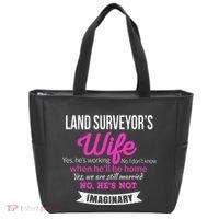 Land Surveyor's Wife Gift Funny Wedding Anniversary Tote Bag thumb 0