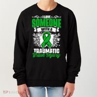 Love Someone With A Traumatic Brain Injury Surgery Tbi Gift Women's Sweatshirt thumb 0
