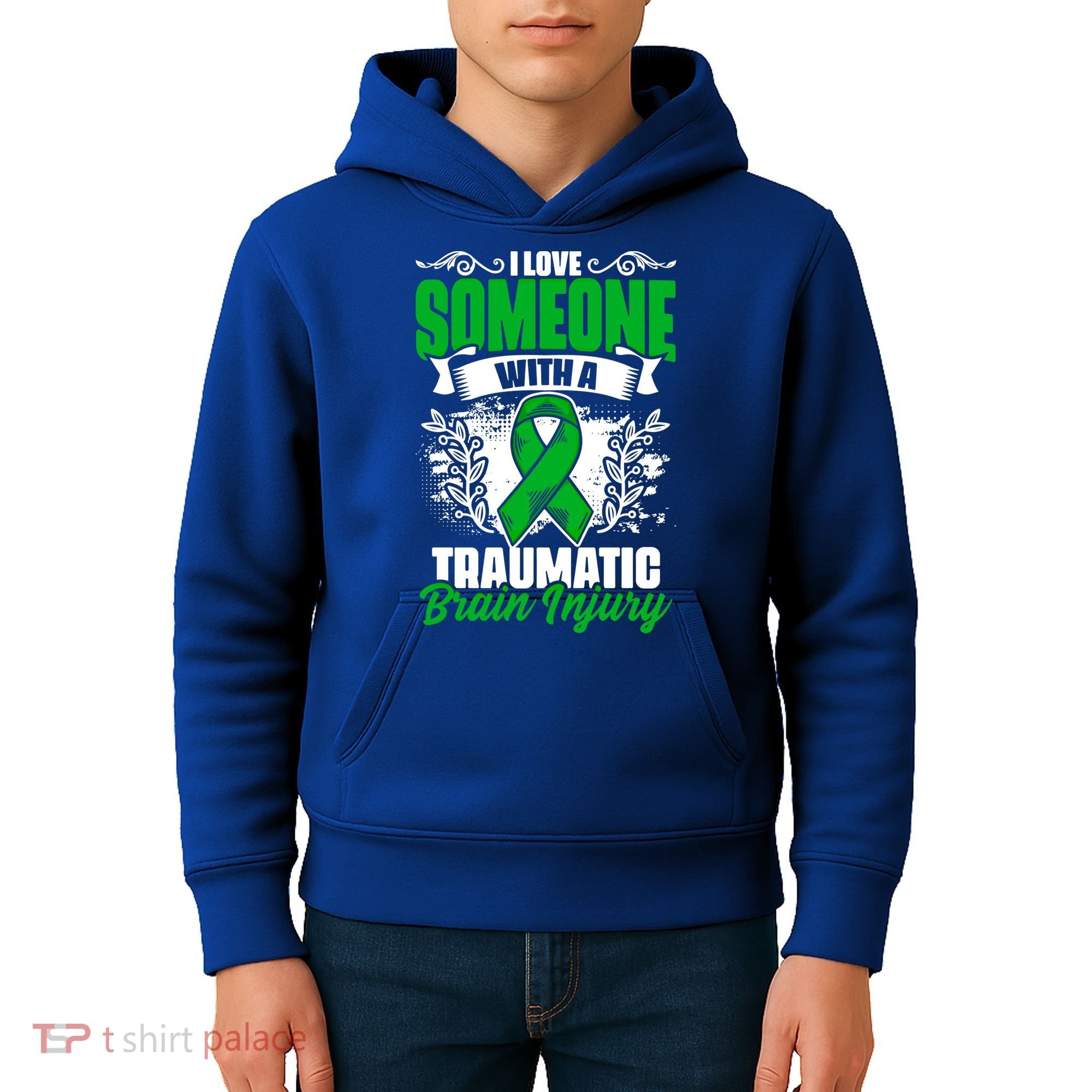 Love Someone With A Traumatic Brain Injury Surgery Tbi Gift Kids Hoodie