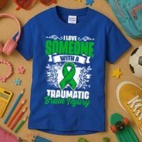 Love Someone With A Traumatic Brain Injury Surgery Tbi Gift Kids T-Shirt thumb 3