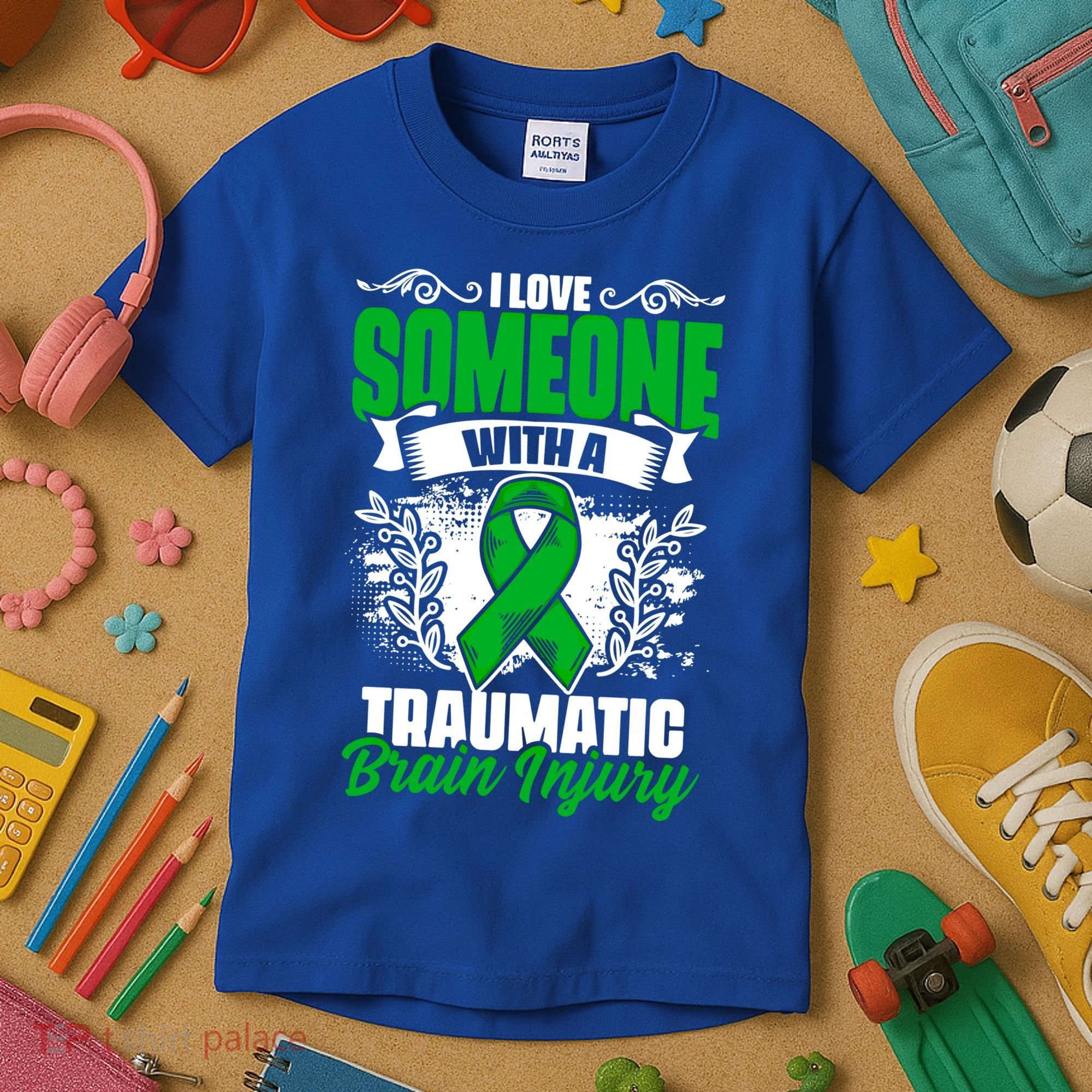 Love Someone With A Traumatic Brain Injury Surgery Tbi Gift Kids T-Shirt