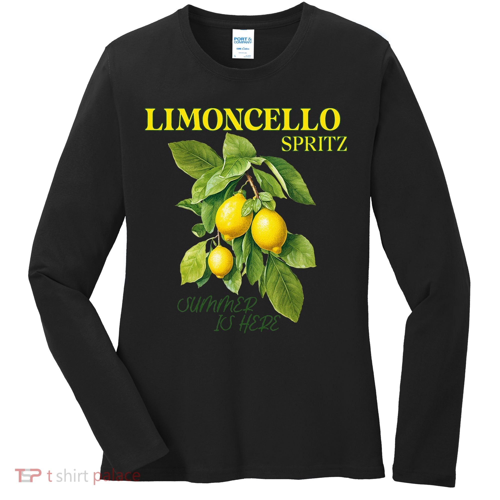 Limoncello Spritz X Lemon Liqueur Lemon Liqueur Lemon Women's Long Sleeve Shirt