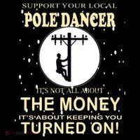 Lineman Support Your Local Pole Dancer Doggie Tank thumb 4