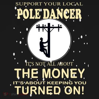 Lineman Support Your Local Pole Dancer Ladies Essential Flowy Tank