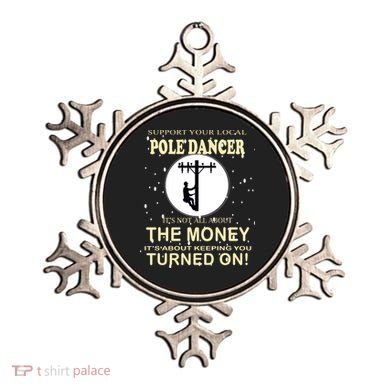 Lineman Support Your Local Pole Dancer Ornament