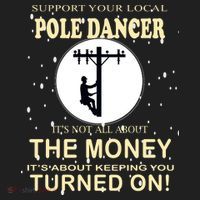 Lineman Support Your Local Pole Dancer Hat thumb 2