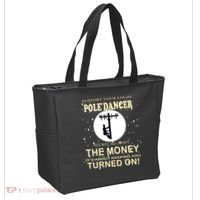 Lineman Support Your Local Pole Dancer Tote Bag thumb 2
