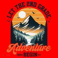 Let The 2nd Grade Adventure Begin Back To School Teacher Santa Hat thumb 1