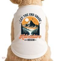 Let The 2nd Grade Adventure Begin Back To School Teacher Doggie Tank thumb 0
