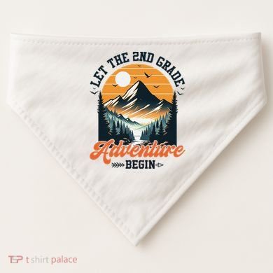 Let The 2nd Grade Adventure Begin Back To School Teacher USA-Made Doggie Bandana