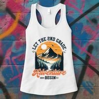 Let The 2nd Grade Adventure Begin Back To School Teacher Women's Tank Top thumb 3