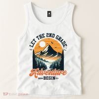 Let The 2nd Grade Adventure Begin Back To School Teacher Tank Top thumb 2