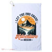Let The 2nd Grade Adventure Begin Back To School Teacher Golf Towel thumb 0