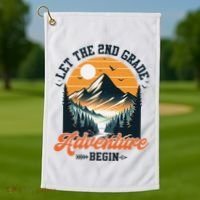 Let The 2nd Grade Adventure Begin Back To School Teacher Golf Towel thumb 1