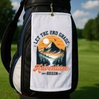 Let The 2nd Grade Adventure Begin Back To School Teacher Golf Towel thumb 2