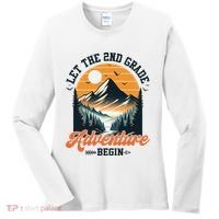 Let The 2nd Grade Adventure Begin Back To School Teacher Women's Long Sleeve Shirt thumb 0