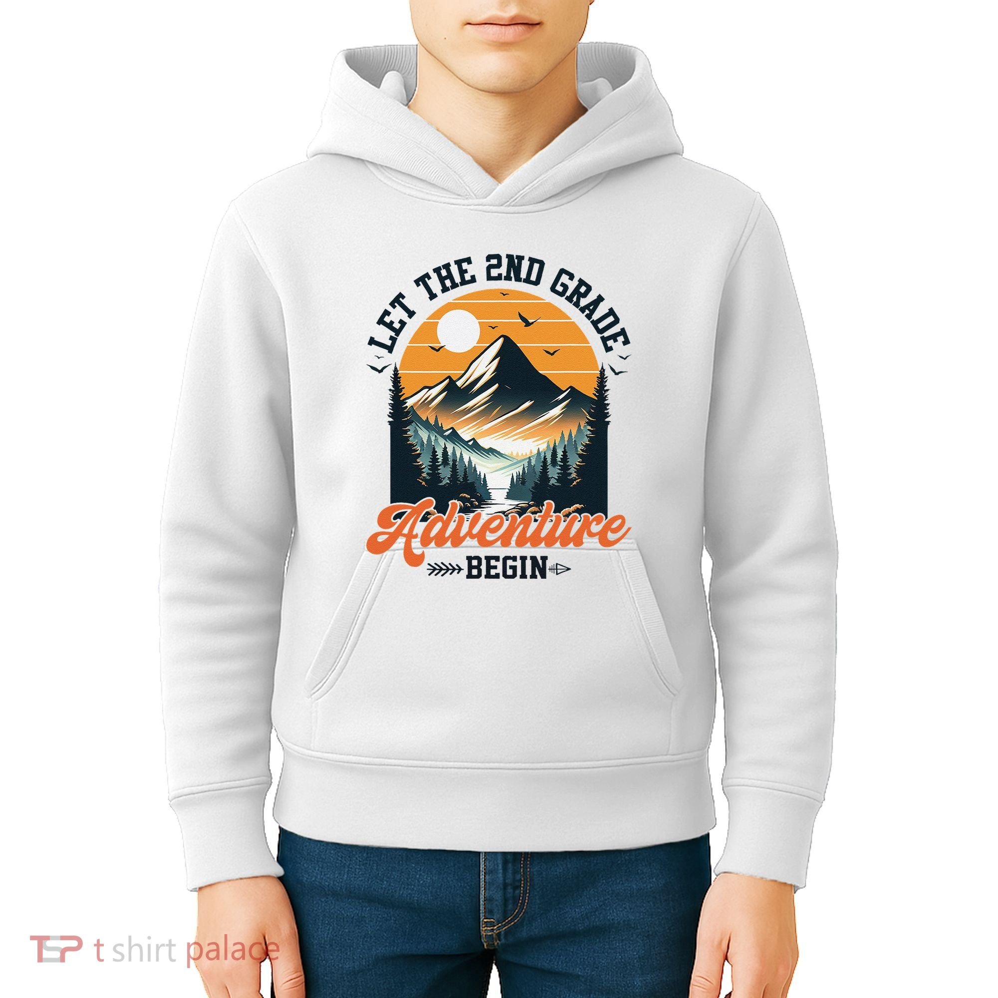 Let The 2nd Grade Adventure Begin Back To School Teacher Kids Hoodie