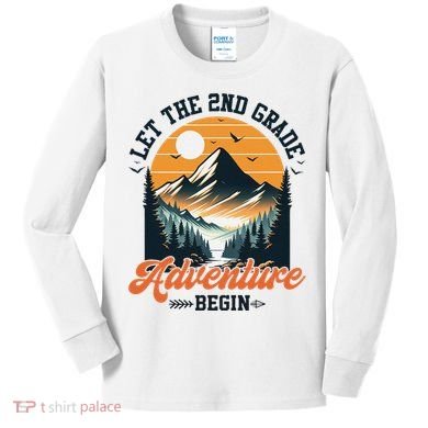 Let The 2nd Grade Adventure Begin Back To School Teacher Kids Long Sleeve Shirt