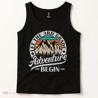 Let The 3rd Grade Adventure Begin Third Grade Teacher Tank Top thumb 2