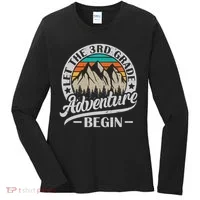 Let The 3rd Grade Adventure Begin Third Grade Teacher Women's Long Sleeve Shirt thumb 0