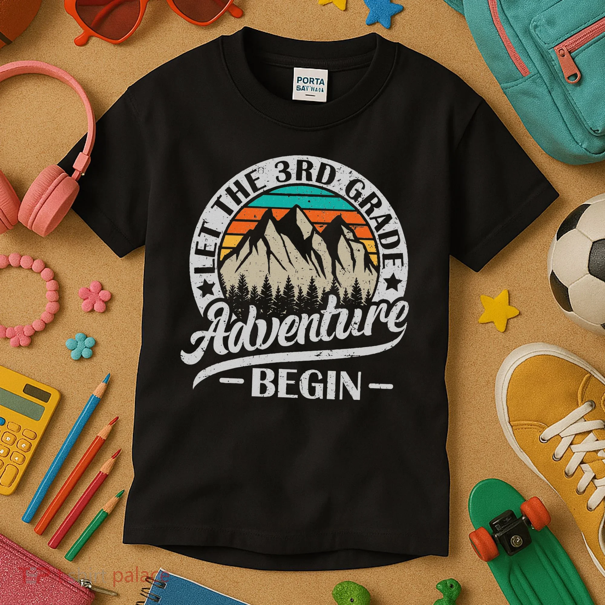 Let The 3rd Grade Adventure Begin Third Grade Teacher Kids T-Shirt