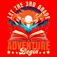 Let The 3rd Grade Adventure Begin Third Grade Teacher Santa Hat thumb 1