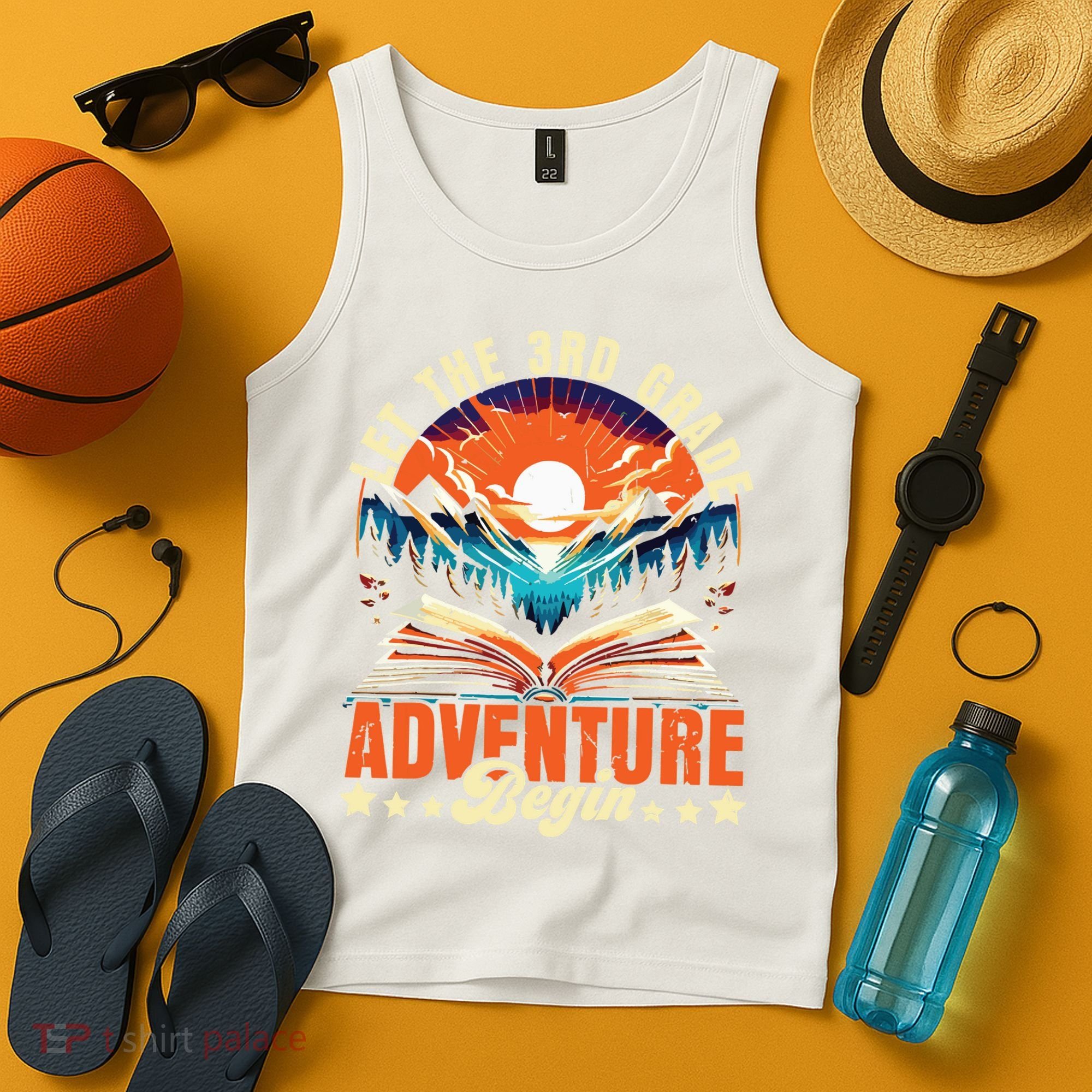 Let The 3rd Grade Adventure Begin Third Grade Teacher Tank Top