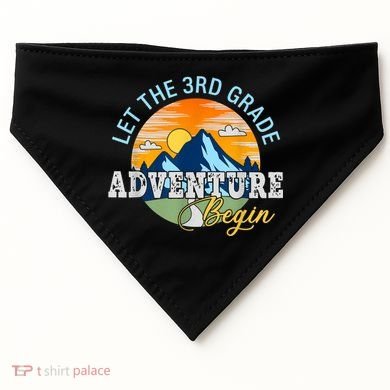 Let The 3rd Grade Adventure Begin 3rd Grade Team USA-Made Doggie Bandana