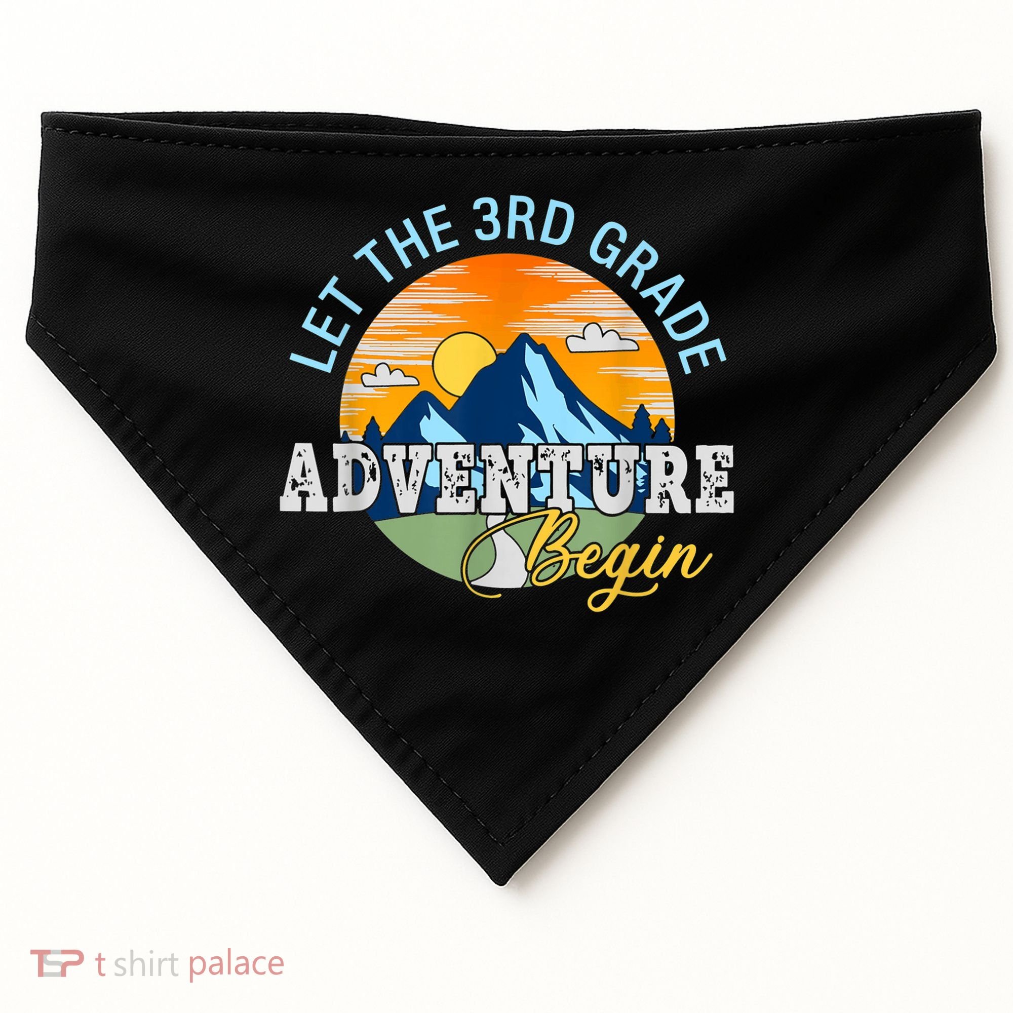 Let The 3rd Grade Adventure Begin 3rd Grade Team USA-Made Doggie Bandana