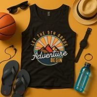 Let the 5th Grade Adventure Begin Fifth Grade Teacher Tank Top thumb 4