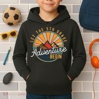Let the 5th Grade Adventure Begin Fifth Grade Teacher Kids Hoodie thumb 2