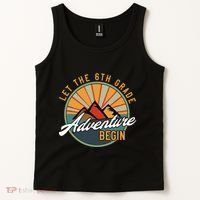 Let The 6th Grade Adventure Begin Sixth Grade Back To School Tank Top thumb 2